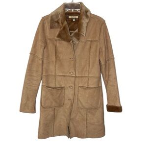 BEBE Faux Fur Coat Size S